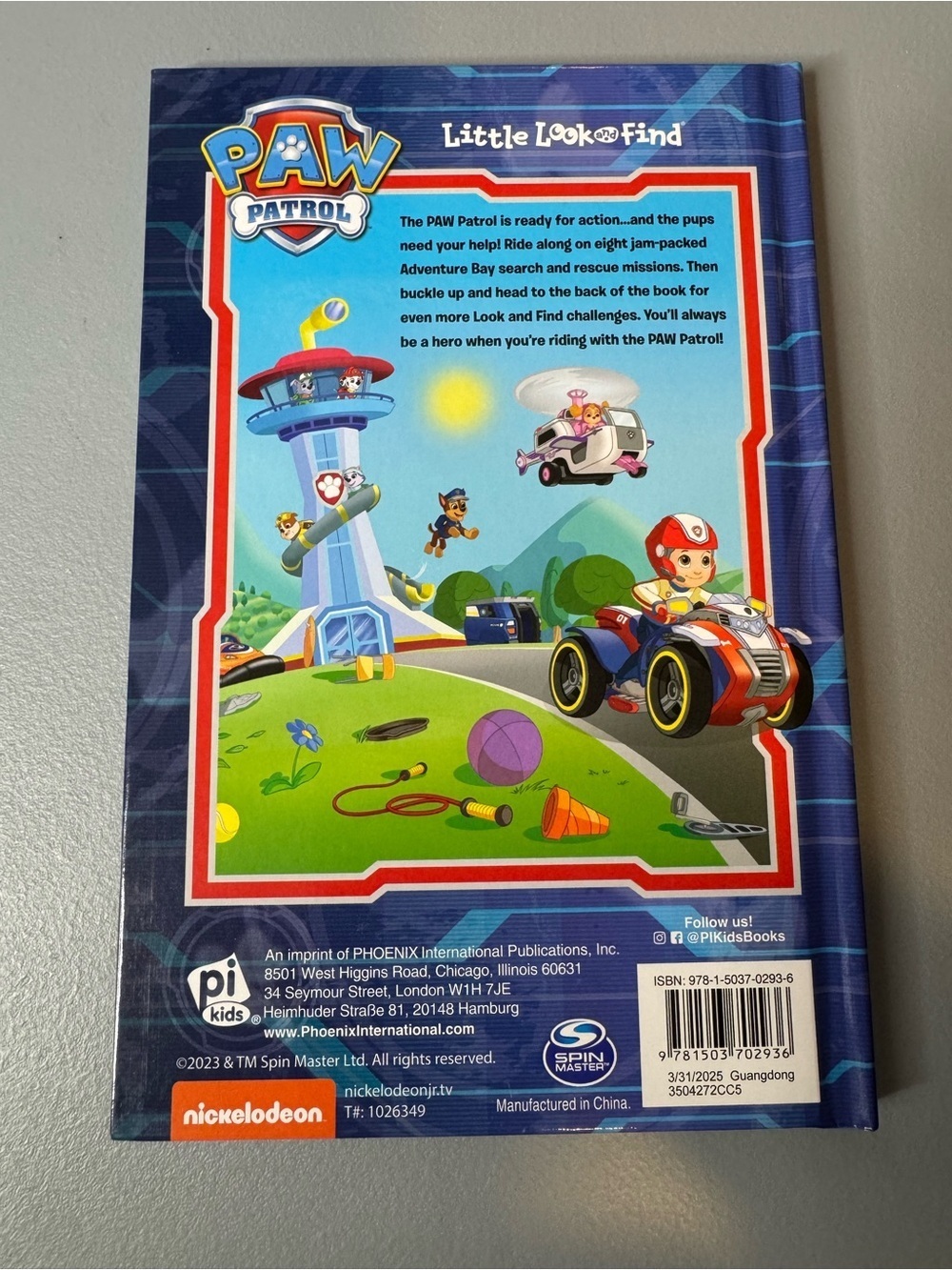 Paw Patrol Little Look and Find hardcover Book Chase rubble dogs character book - Picture 2 of 2